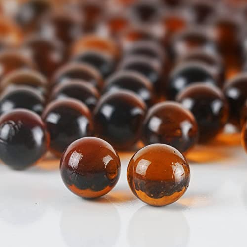 CYS EXCEL Amber Glass Gemstone Vase Filler (1 LB) Aquarium