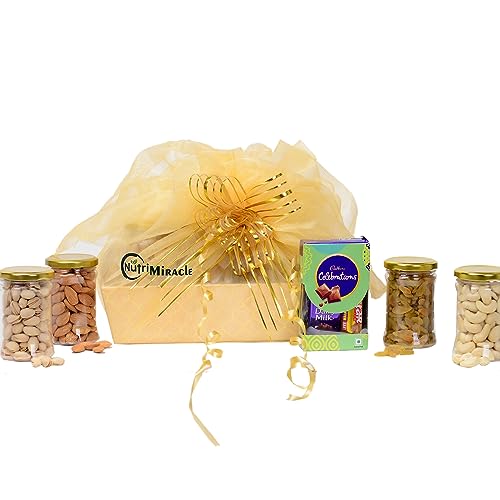 Image of NUTRI MIRACLE Christmas & New Year Party Dry Fruits Gift Pack | Family and Friends Gift | Return Gifts Idea