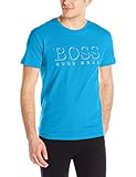 BOSS HUGO BOSS Men's UPF 50+ Swim Shirt, Aqua/Turquoise, Medium