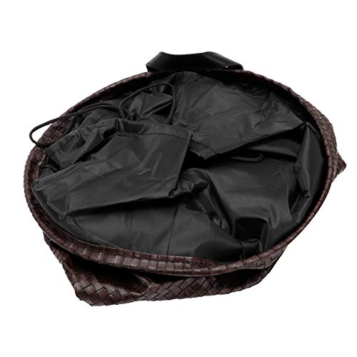 Fishawk Cesta de armazenamento, cesta de roupas, café, dobrável, grande capacidade com cordão, capa