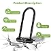KeeKit 4 Digit Combination U-Padlock, 6.1 Inch Long Shackle Resettable Padlock, Lengthened Gym Lock Waterproof for Bicycle, Electric Scooter, Motorcycles, Case, Toolbox - Black