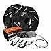 R1 Concepts Rear Brakes and Rotors Kit |Rear Brake Pads| Brake Rotors and Pads| Super Duty Brake Pads and Rotors| Hardware Kit and Sensor WCXS1-40001