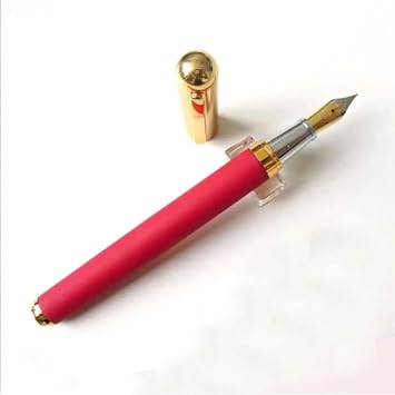 Hero 395 Fountain Pen with Semi-Flexible Springy Nib Aerometric Filler Red