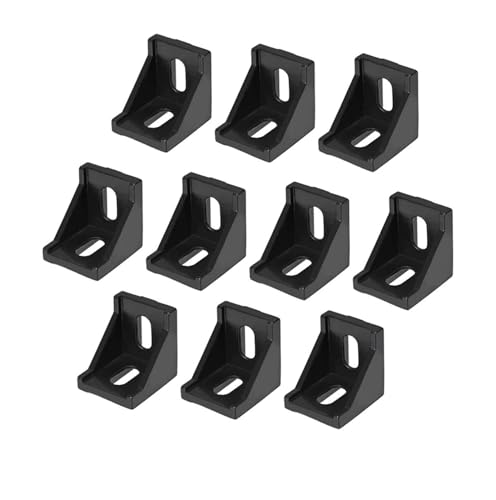 Gousset de support d'angle 4040 de haute précision pour profilé d'extrusion alu noir - 3