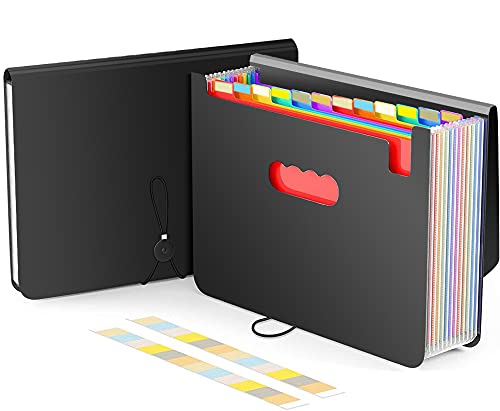 Cisico ドキュメントスタンド A4 13ポケット A4 書類ケース ファイルボックス 収納ボックス ドキュメントファイル (多色)