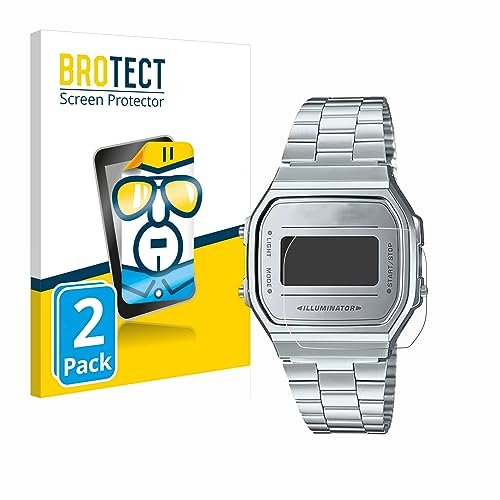 brotect 2-Pack Screen Protector compatible with Casio A168WEM-7EF - HD-Clear Protection Film
