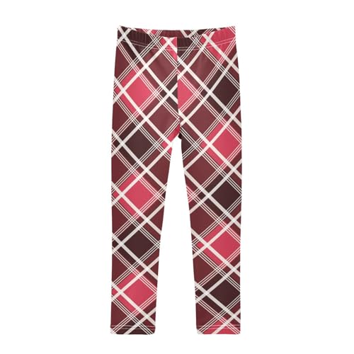 Argyle Plaid Scotland Red Girls Summer Shorts Cotton Cartwheel Shorts Summer Clothes for Performance