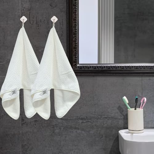 Image of LINEAR Microfiber Hand Towel /Highly Absorbent Hand Towels for Bathroom /Soft Hand Microfiber Face Towel /Towel for Men, Women,Gym (SIZE-75x35) (White)
