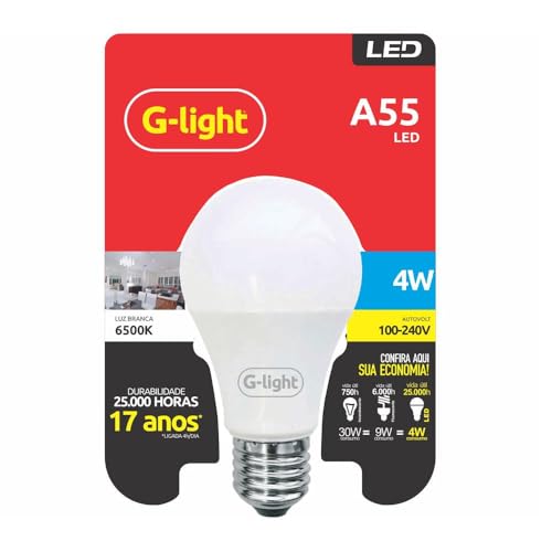 LED ENCE A55 4W 6500K E27 AUTOVOLT - CAIXA 10 unidades
