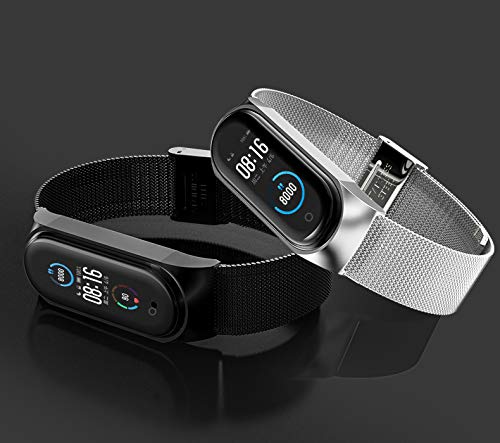 Pulseira para Xiaomi Mi Band 5, pulseira de reposição de metal acessórios para pulseira Mi Band 5, p