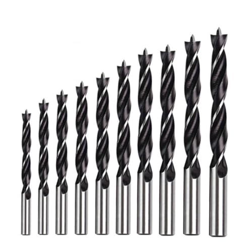 FTXanty Forets Hélicoïdaux Bois Set 9 pcs Forets à Bois 3-12 mm Forets HSS pour Bois Contreplaqué Plastique Forets à Bois Hélicoïdaux pour...