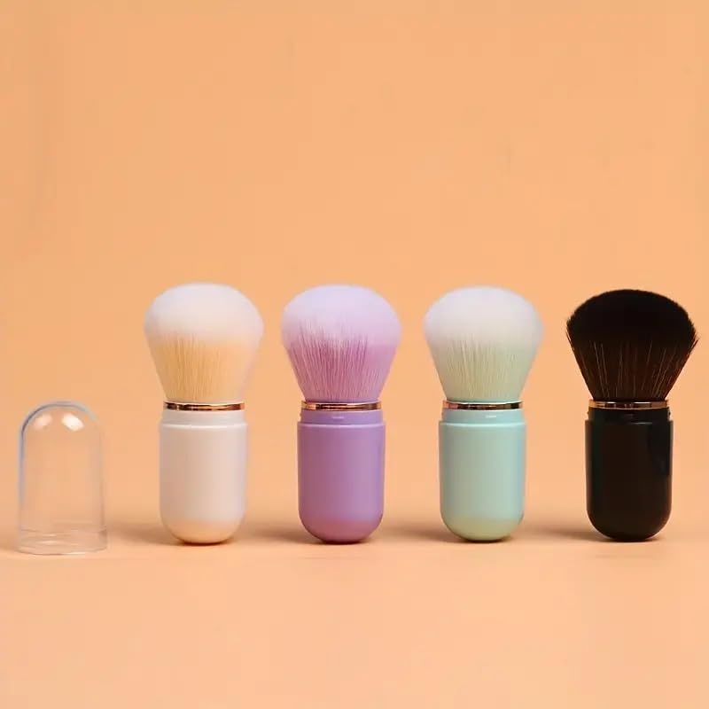 Compact Mini Travel Makeup Brush Set (Black) - Image 2