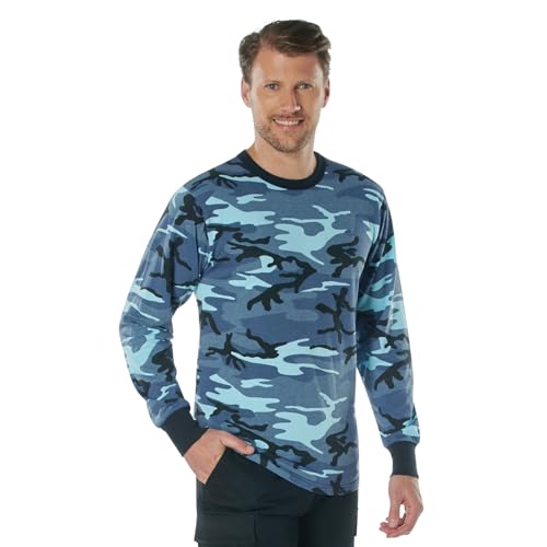 Image of Rothco Long Sleeve Camo T-Shirt | Rugged Camouflage Crew Neck T Shirt, Comfortable Casual Tee for Men & Women