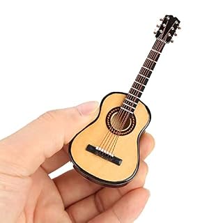 Mini Ornements de Musique Artisanat en Bois Modèle Miniature de Guitare en Bois avec Support et Etui Modèle de Maison De Poupée Décoration - Les Beatles, Paul McCartney, John Lennon, RIngo Starr, George Harrison Mini Ornements de Musique Artisanat en Bois Modèle Miniature de Guitare en Bois avec Support et Etui Modèle de Maison De Poupée Décoration – Image 3
