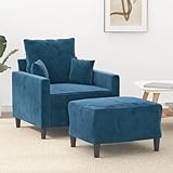 MATÉRIAUX DE HAUTE QUALITÉ & STABILITÉ : fabriqué en velours résistant (100% polyester), textilène et une structure robuste en métal et contreplaqué, ce meuble garantit durabilité et stabilité. Le rembourrage en mousse offre un confort supplémentaire et une rétention de forme.