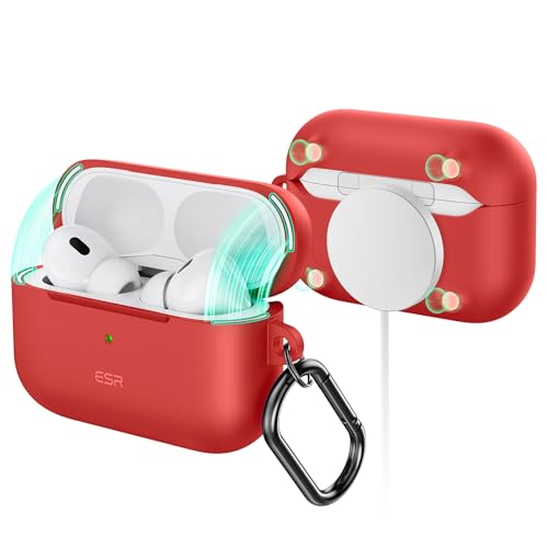 ESR AirPods Pro2 �P�[�X (HaloLock) AirPods Pro ��2����/��1���� (2023/2022/2019)��p MagSafe �Ή� �J���r�i�t�����S�����h�~�J�o�[ ���C�����X�[�d�Ή� �ϏՌ� Bounce Series 
