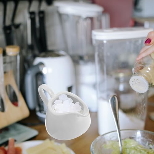 Sucrier et pichet à crème en céramique blanche YARNOW avec plateau pour la table
