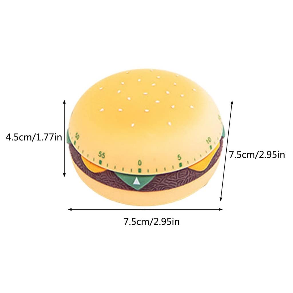 minutnik, Kitchen Cooking Timer Burger Shape 60 Minutes Mechanical Management Tool(3 pack)