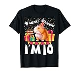 Photo Gallery i m 10th birthday girls party cute hamster pet lover 10 anni maglietta Photo Gallery i m 10th birthday girls party cute hamster pet lover 10 anni maglietta