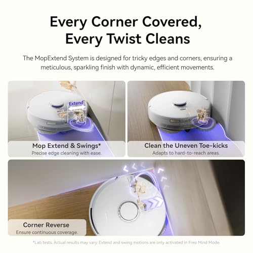 Image of NARWAL Freo X10 Pro Robot Vacuum and Mop Combo, 11,000Pa Suction,DualFlow Tangle-Free System, MopExtend Edge Cleaning, Self-Emptying, Auto Mop Wash & Dry, for Pet Hair & Hard Floors,White
