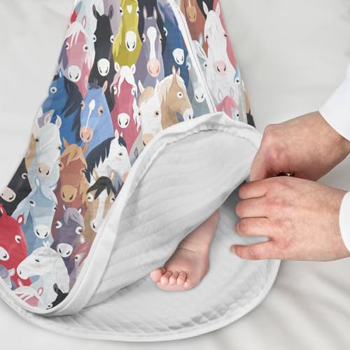 Image of vvfelixl Bright Funny Dinosaurs Baby Sleeping Bag Sleep Sack,Baby Wearable Blanket Sleep Suit for 0-6 Months