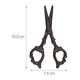 Relaxdays antik, Gusseisen, Fadenhalter mit Schere & Pflanzschnur, Garten Deko, Dunkelbraun Schnurhalter, - 6