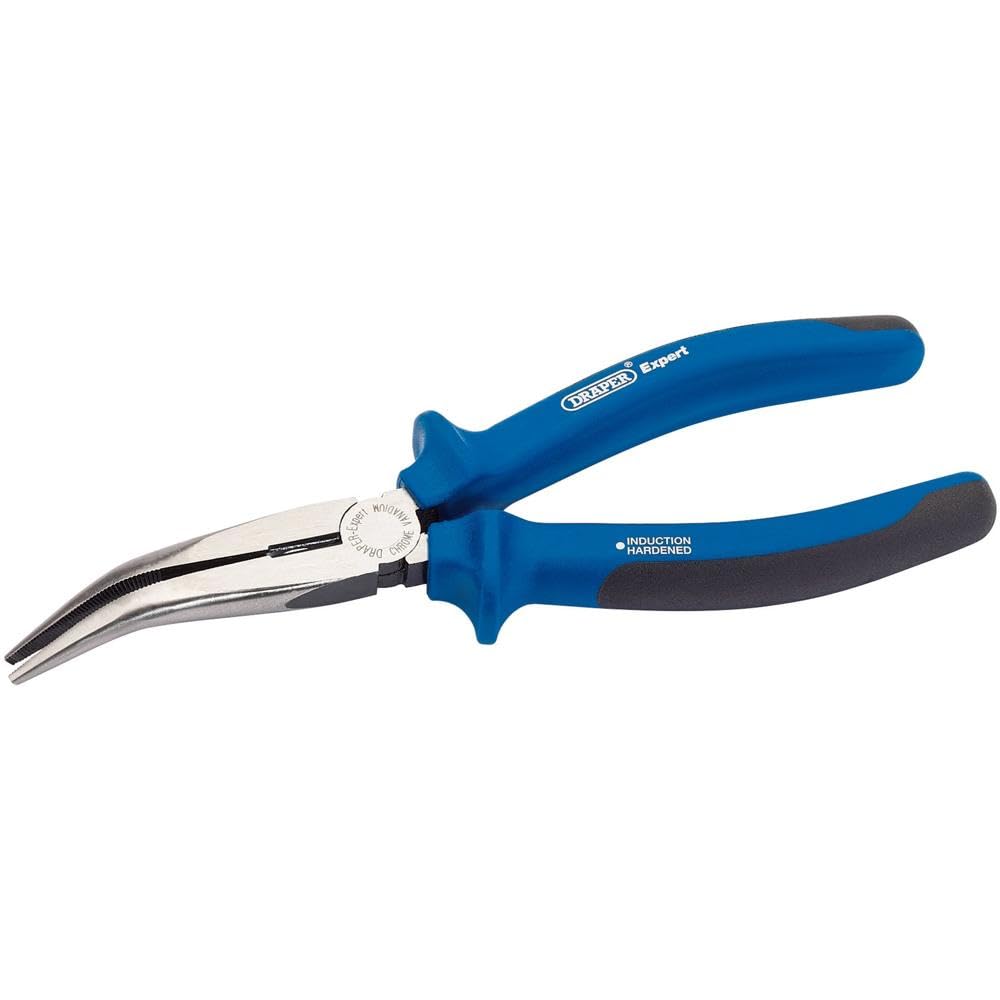 Draper Blue Expert 68889 Bent-Nosed Pliers, 200 Mm
