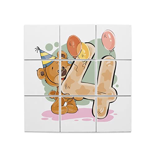 Carreaux céramique 20 x 20 cm pour rénover un mur avec un dessin d'ourson