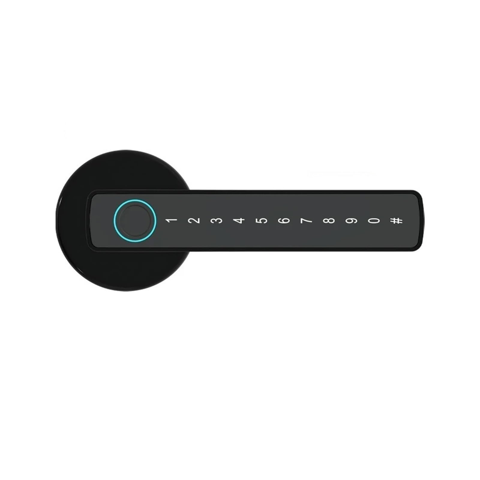 Qwnfhb M5 Black Compatible For Raykube M5 Tuya Ble Smart Fingerprint Door Lock Digital Electronic Lock With Password/Key/Ic Card/Smartlife/Tuya App Unlock(M5 Black)