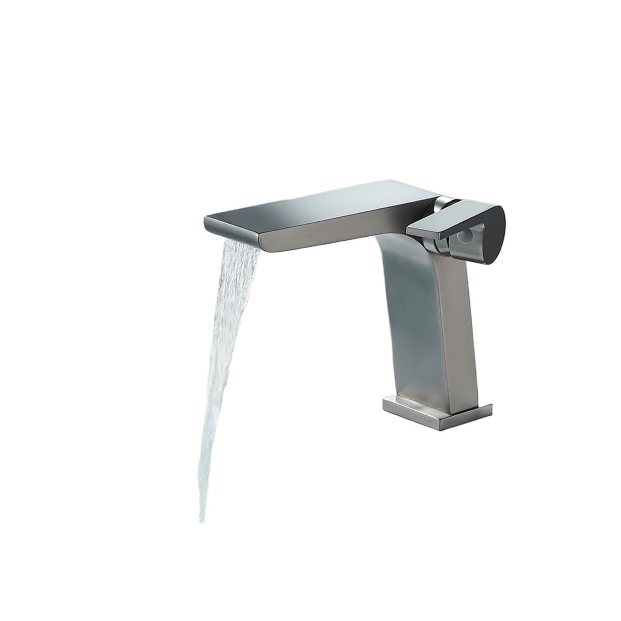 Grue lavabo eau chaude et froide anti-trace pistolet gris de vanité