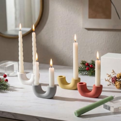 Support de ciment moderne gris conique pour décoration de table et bureau