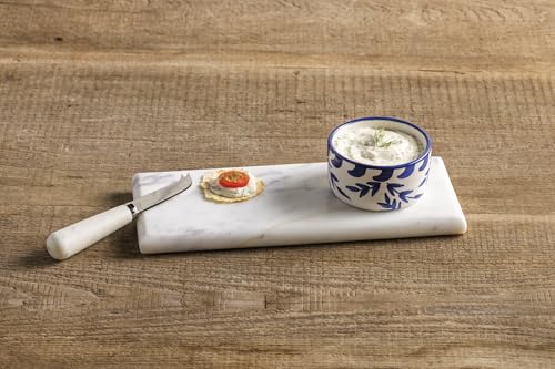 Mud Pie Marble Board Con Set De Dip Cup Azul miniatura 2