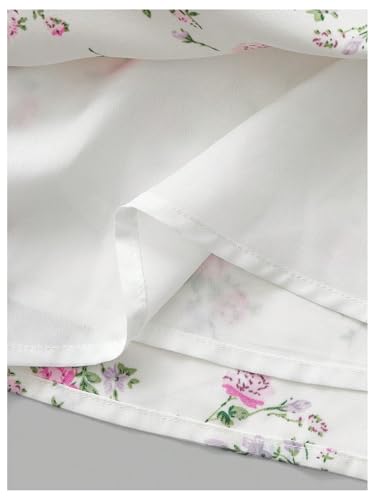 SHENHE Girl's Summer Floral Sundress A Line Flowy Swing Sleeveless Tie Shoulder Vacation Dress4
