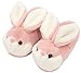 YILANLAN Pantoufles d'animaux mignons de lapin pour femmes Intéressant Confortable Velu Chaussons Mou, tendre Peluche L'hiver Garder au chaud Accueil Chaussons (39/40, Red slipper, numeric_39)