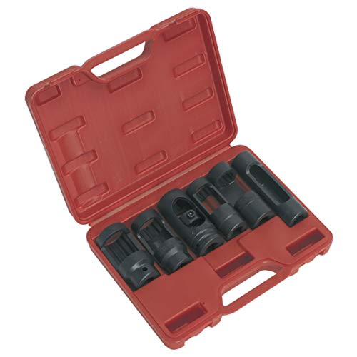 Sealey Sx0401 Diesel Injector Window Socket Set 6Pc 1/2Sq Drive, Red, 1/2"