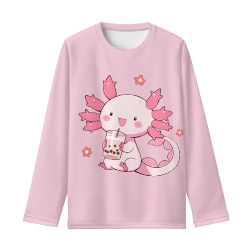 Image of Renewold Boys Girls Tees Kids T-Shirt Long Sleeve Crewneck T Shirts Casual Athletic Tops Clothing for Home School Travel