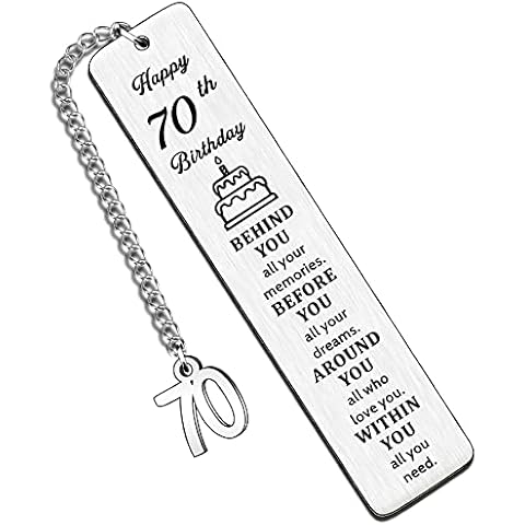 HULALA 70th Birthday Bookmark Gift Cover