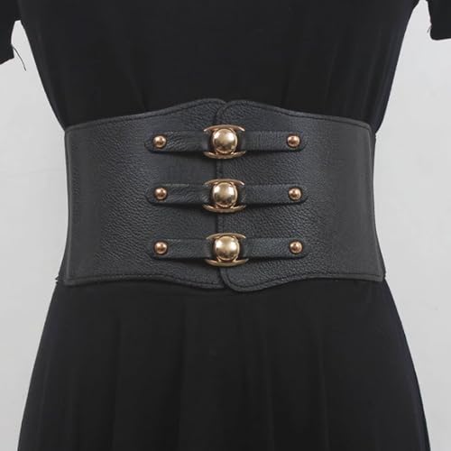 Women's Waist Belt Dress Elastic Waist Belt Versatile Decorative Belt Wide Skirt Belt Stylish Corset Belt3