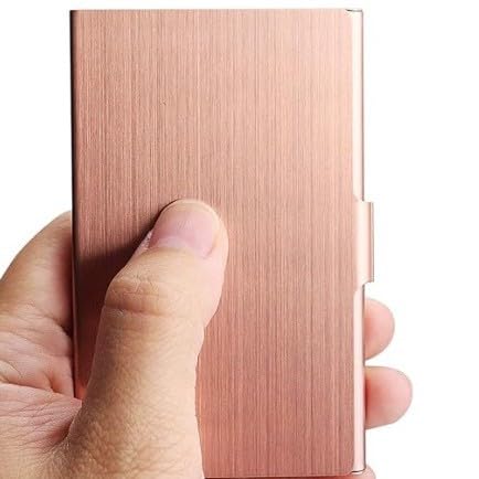 Slim Business Card Case for Men & Women, Pocket Metal Case, Professional Stainless Steel Business Card Holders, Purse Name Card Holder, Buckle Style Shut4