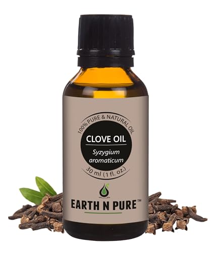 Image of Earth N Pure Clove Bud Essential Oil | 100% Natural & Therapeutic Grade | Undiluted | For Oral Care Teeth & Gums | DIY | Relaxation | Aromatherapy | Improved Mood | Massage | with Glass Dropper | 30ML