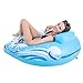 JOYIN Inflatable Pool Float Chair for Adults, Pool Lounger Chair Float Heavy Duty Pool Floating Chair with Cup Holders and Headrest for Swimming Pool Party Summer Activities, 44” x 42” (Sea Waves)