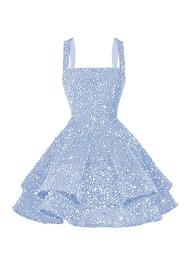 Teens Sequin Short Homecoming Dresses 16 Photo Shoot Tiered Cocktail Party Dress VS116