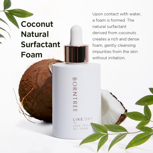 BORNTREE Like Sky Leaf Tea Ampoule Oil Foam Cleanser 5.07 fl oz — view 4
