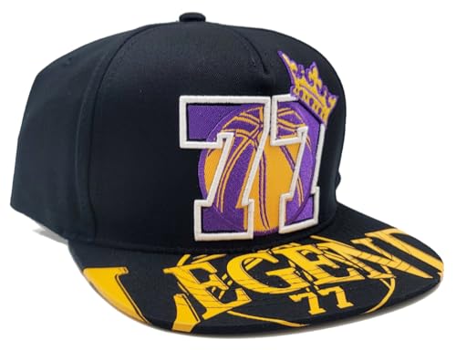Los Angeles Legend Top Level New Luka 77 Black Purple Gold Era Snapback miniatura 4