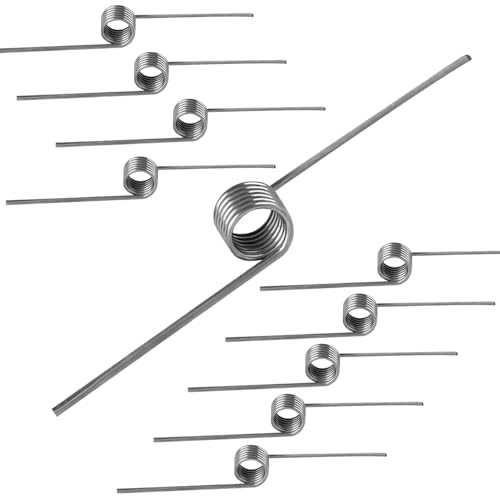 Qrity 10 Piezas Muelles de Torsión, Diámetro del Alambre 0,5mm, OD 5mm, 6 Vueltas, Ángulo 180°, Resortes de Torsión Mecánicos de Acero Inoxidable 304