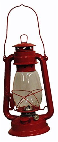 Red Hurricane Kerosene Oil Lantern Emergency Hanging Light / Lamp - 12 Inches