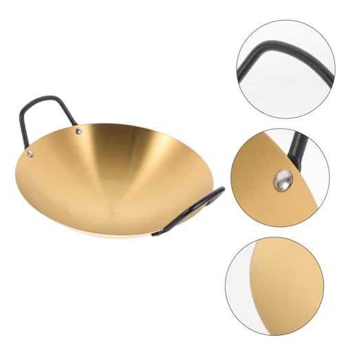 Wok redondo con doble asa acero inoxidable antiadherente miniatura 7