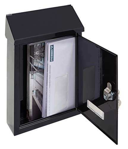 Arregui Smart Graphic E5724-STR enkele brievenbus van staal met decoratieve zeefdruk"Lines", brievenbus of brievenopvang, maat S (DIN A5), zwart - Afbeelding 3