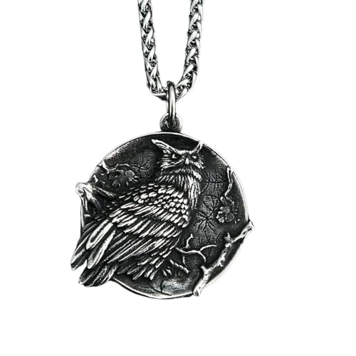 Collier vintage de hibou nordique, le cadeau idéal pour homme audacieux