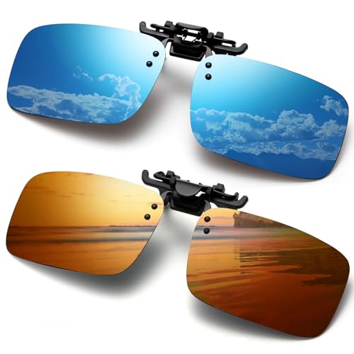 Polarized Clip-on Sunglasses over Prescription Glasses...